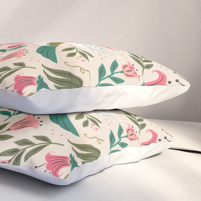 Hummingbirds - Green and Pink Pillow Sham Gallery Image 3