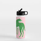 The Stare 2: Tropical Green Cheetah Edition Water Bottle Gallery Image 1