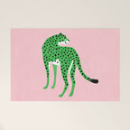 The Stare 2: Tropical Green Cheetah Edition Welcome Mat Gallery Image 1