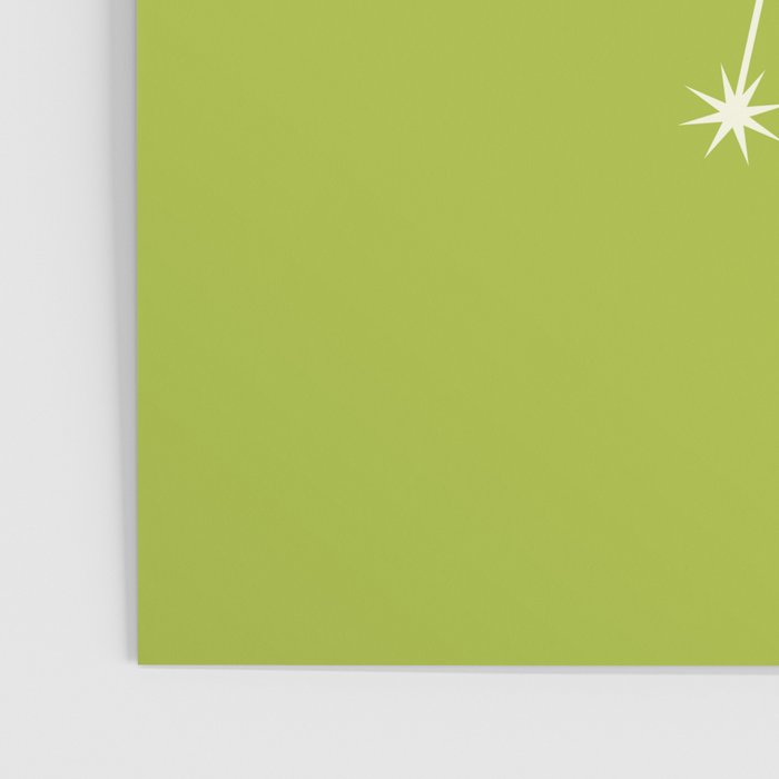 Cancer Zodiac Star Constellation Line Art Chartreuse Green Poster Gallery Image 3