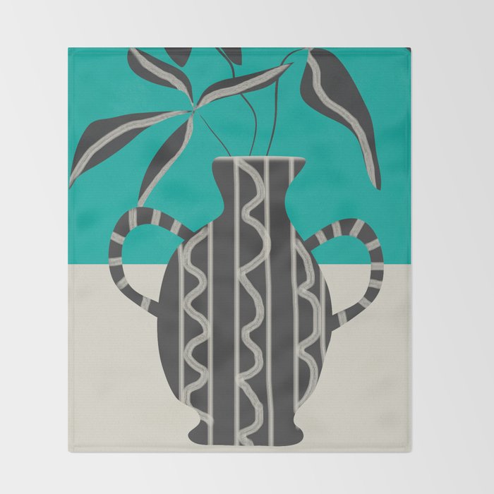 Minimalist Flora 7 Throw Blanket Gallery Image 2