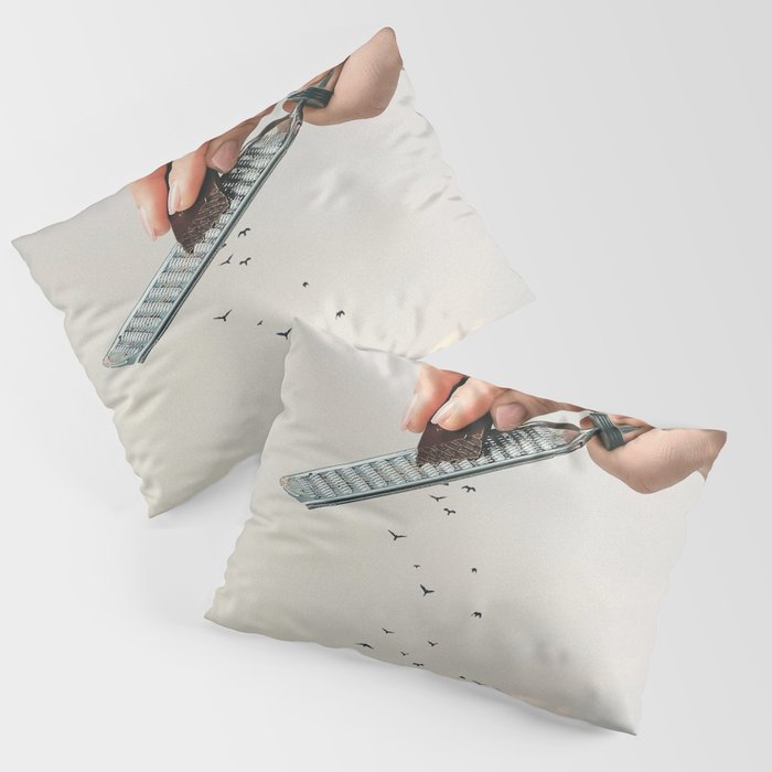 Garnished Flock - Flying Chocolate Birds Pillow Sham Gallery Image 1