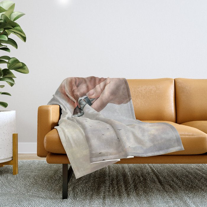Garnished Flock - Flying Chocolate Birds Throw Blanket Gallery Image 1