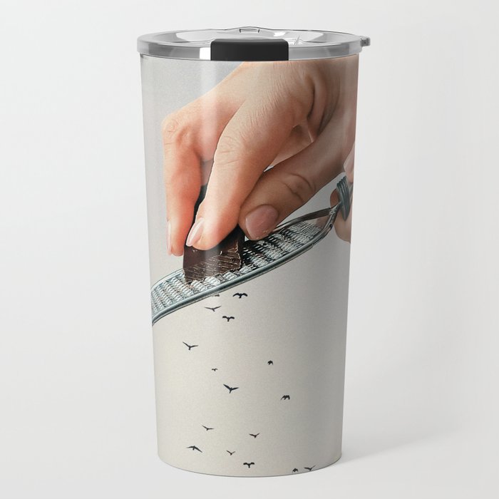 Garnished Flock - Flying Chocolate Birds Travel Mug Gallery Image 1