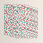 Mele Kalikimaka Hawaiian Christmas gingerbread cookies // white background Wrapping Paper Gallery Image 3