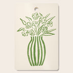 Stripe Flower Vase - Green Cutting Board Gallery Image 1