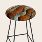 Rustique Orbita Abstract Stool Gallery Image 2