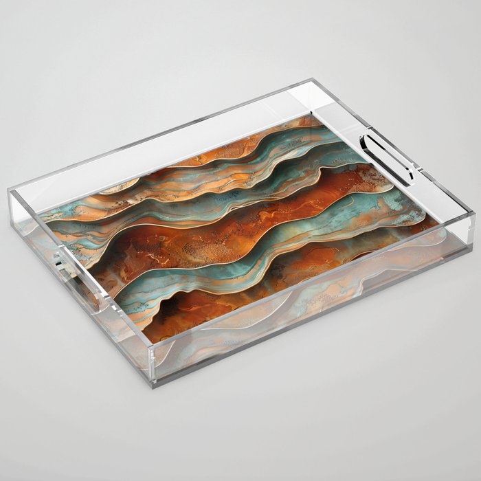 Rustique Orbita Abstract Acrylic Tray Gallery Image 1