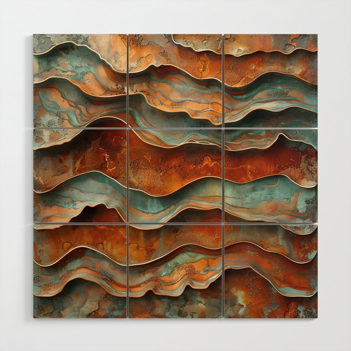 Rustique Orbita Abstract Wood Wall Art Gallery Image 1