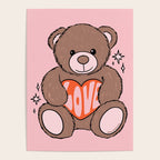 Love Bear Inspired by PANTONE 17 1230 Mocha Mousse Poster Gallery Image 4