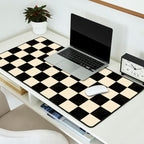 Checkers - Black and Cream Desk Mat Gallery Image 2