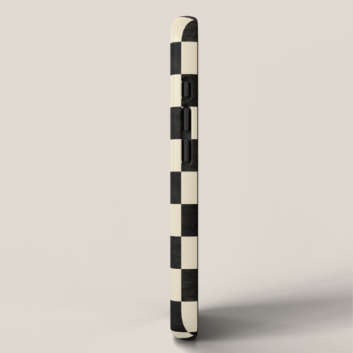 Checkers - Black and Cream iPhone Case Gallery Image 2