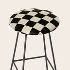 Checkers - Black and Cream Stool Gallery Image 2