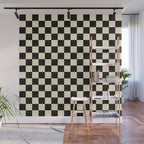 Checkers - Black and Cream Wall Mural Gallery Image 1