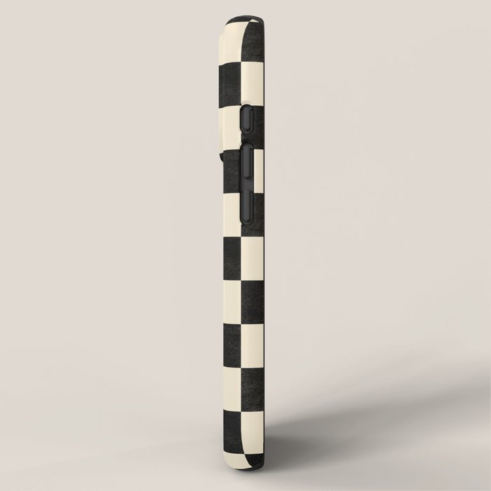 Checkers - Black and Cream iPhone Case Gallery Image 2