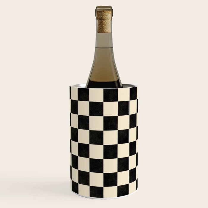 Checkers - Black and Cream Wine Chiller Gallery Image 1