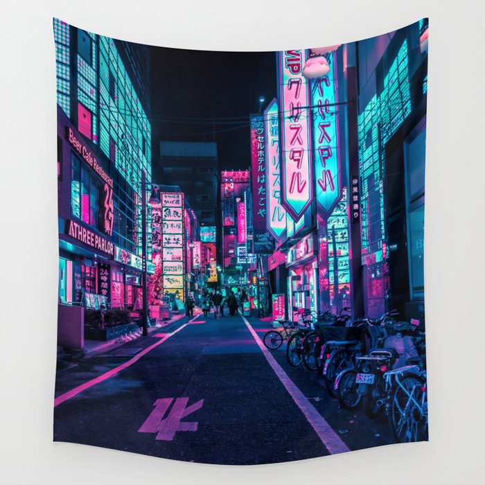 A Neon Wonderland called Tokyo Wall Tapestry Gallery Image 4