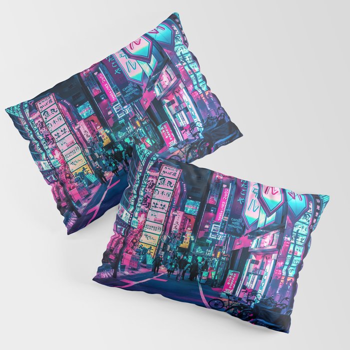 A Neon Wonderland called Tokyo Pillow Sham Gallery Image 3