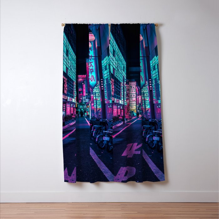 A Neon Wonderland called Tokyo Window Curtain Gallery Image 3
