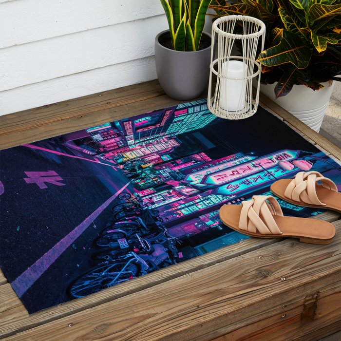 A Neon Wonderland called Tokyo Outdoor Rug Gallery Image 2