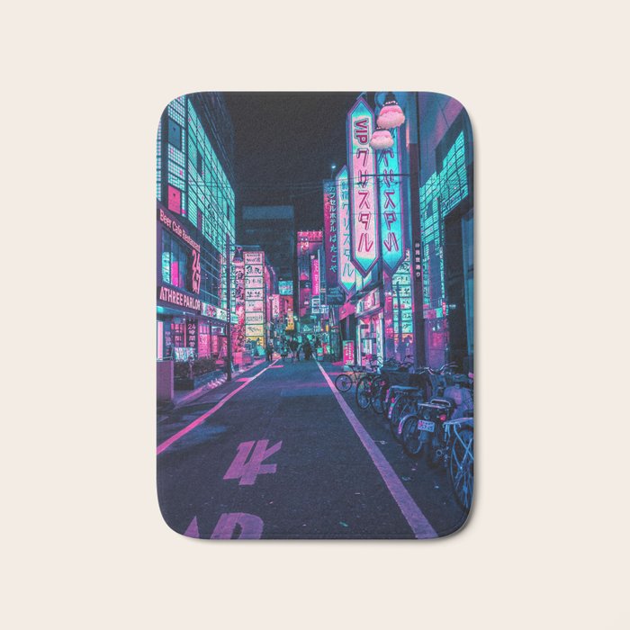 A Neon Wonderland called Tokyo Bath Mat Gallery Image 1