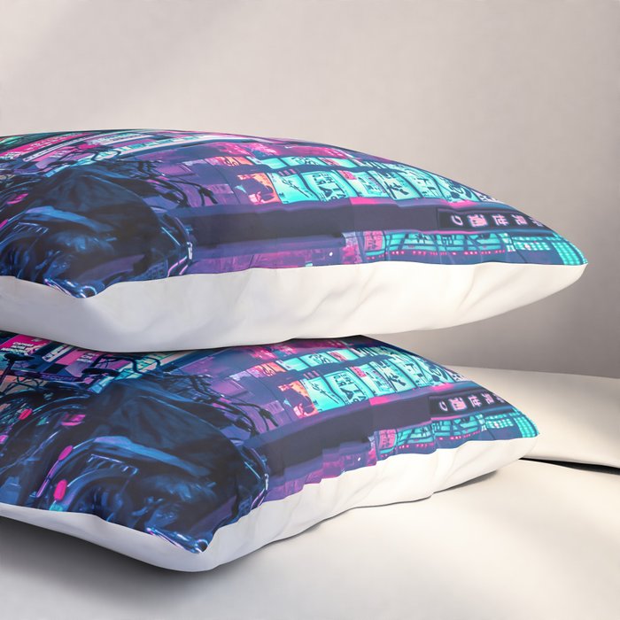 A Neon Wonderland called Tokyo Pillow Sham Gallery Image 3