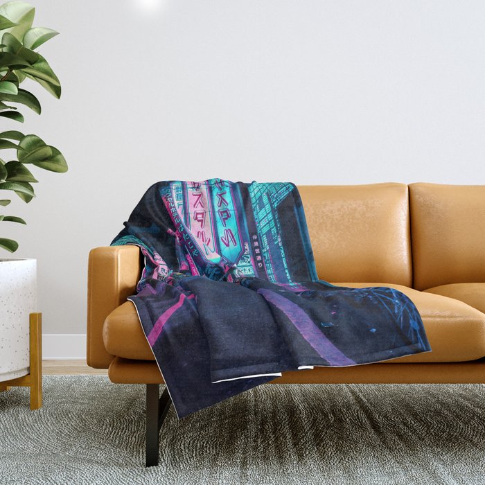 A Neon Wonderland called Tokyo Throw Blanket Gallery Image 1