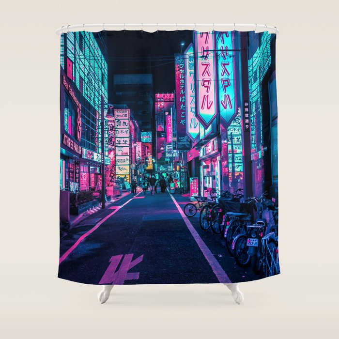 A Neon Wonderland called Tokyo Shower Curtain Gallery Image 1