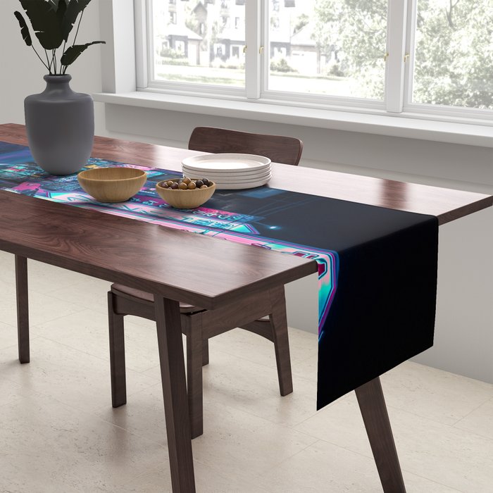 A Neon Wonderland called Tokyo Table Runner Gallery Image 2