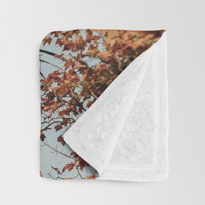 Russet - autumn tree photograph fall colors travel cottagecore Throw Blanket Gallery Image 3