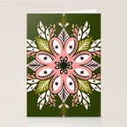 Psychedelic Mandala - Sage & Pink Stationery Card Gallery Image 2