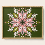 Psychedelic Mandala - Sage & Pink Serving Tray Gallery Image 1