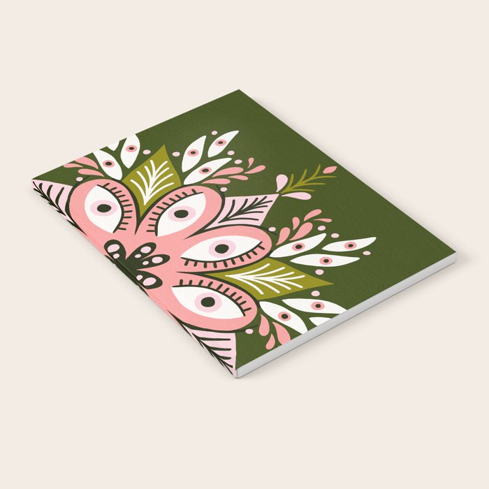 Psychedelic Mandala - Sage & Pink Notebook Gallery Image 2
