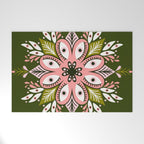 Psychedelic Mandala - Sage & Pink Welcome Mat Gallery Image 1