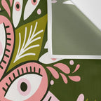 Psychedelic Mandala - Sage & Pink Wall Tapestry Gallery Image 3