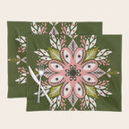 Psychedelic Mandala - Sage & Pink Placemat Gallery Image 1