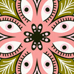 Psychedelic Mandala - Sage & Pink Coffee Mug Gallery Image 2