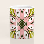 Psychedelic Mandala - Sage & Pink Coffee Mug Gallery Image 4