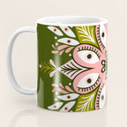 Psychedelic Mandala - Sage & Pink Coffee Mug Gallery Image 3