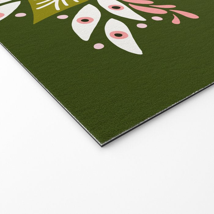 Psychedelic Mandala - Sage & Pink Welcome Mat Gallery Image 2