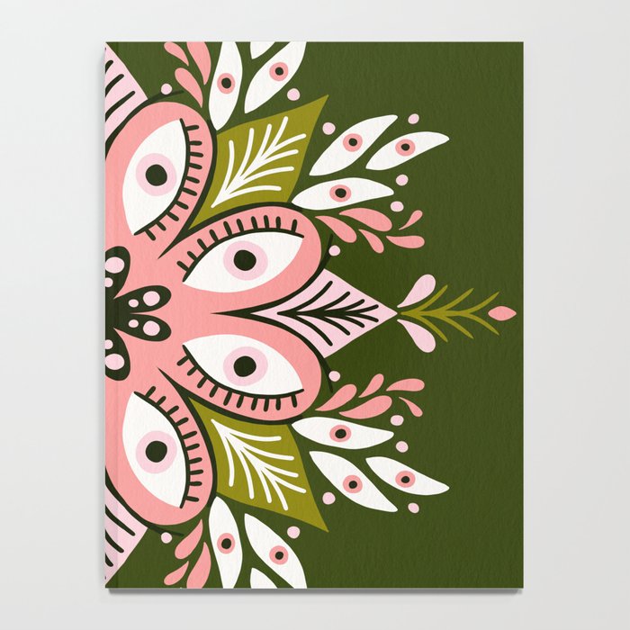 Psychedelic Mandala - Sage & Pink Notebook Gallery Image 4