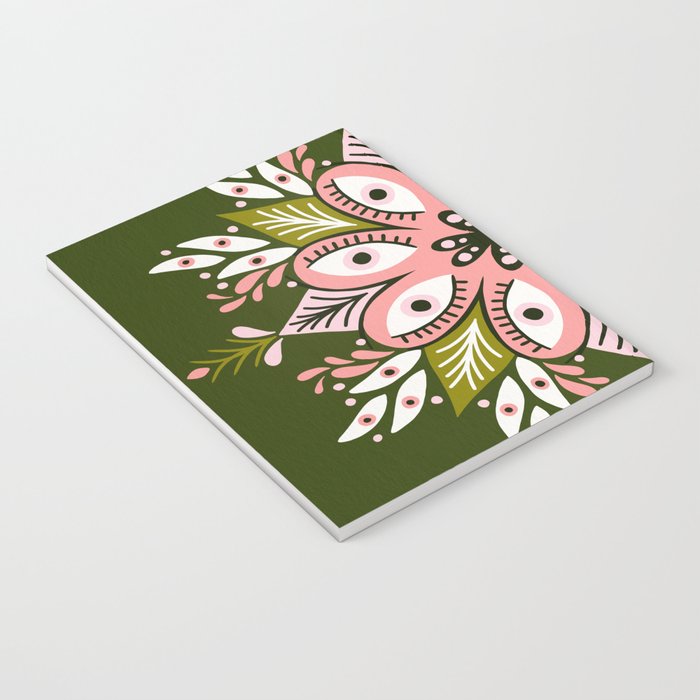 Psychedelic Mandala - Sage & Pink Notebook Gallery Image 3
