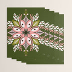 Psychedelic Mandala - Sage & Pink Wrapping Paper Gallery Image 3