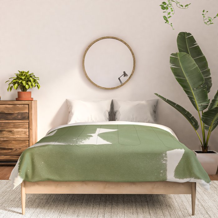 Abstract Paint Form 1 - Green Comforter Gallery Image 3