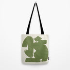 Abstract Paint Form 1 - Green Tote Bag Gallery Image 2