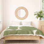 Abstract Paint Form 1 - Green Duvet Cover Gallery Image 3