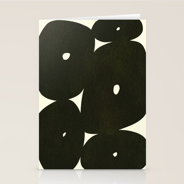 Abstract composition A01-black Stationery Card Gallery Image 1
