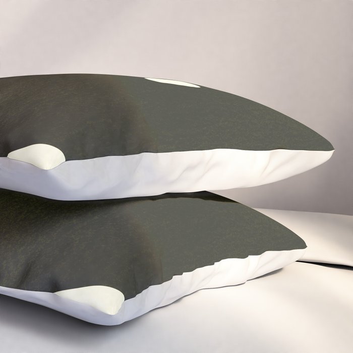 Abstract composition A01-black Pillow Sham Gallery Image 3