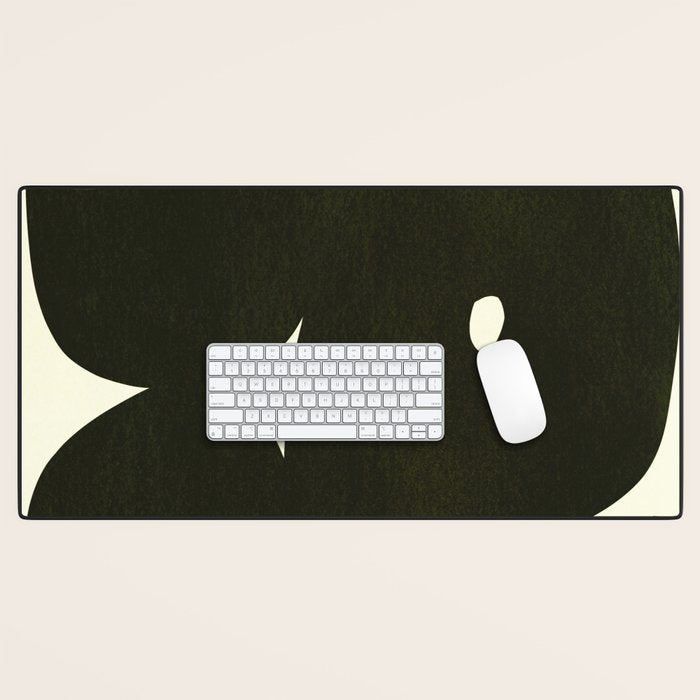 Abstract composition A01-black Desk Mat Gallery Image 1