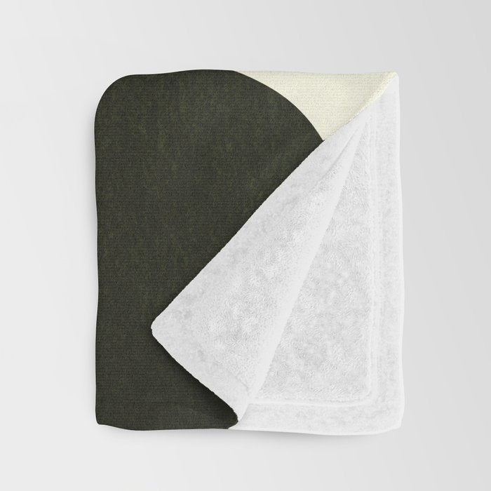Abstract composition A01-black Throw Blanket Gallery Image 3